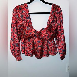 House of Harlow Off the Shoulder flower top